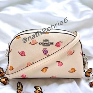 Coach Cream Multicolor Snail Crossbody Bag